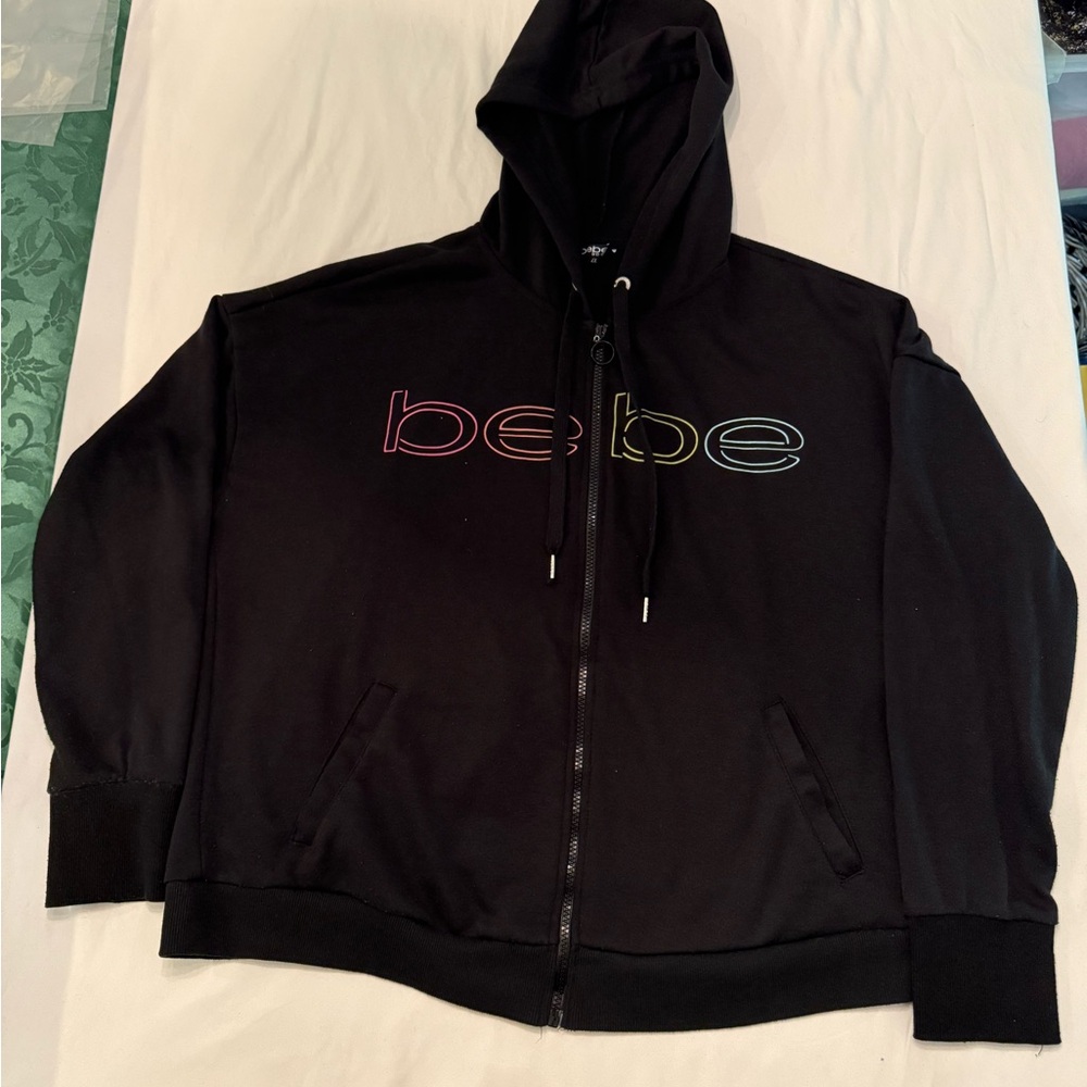 Bebe Black Sporty Hoodie 2X